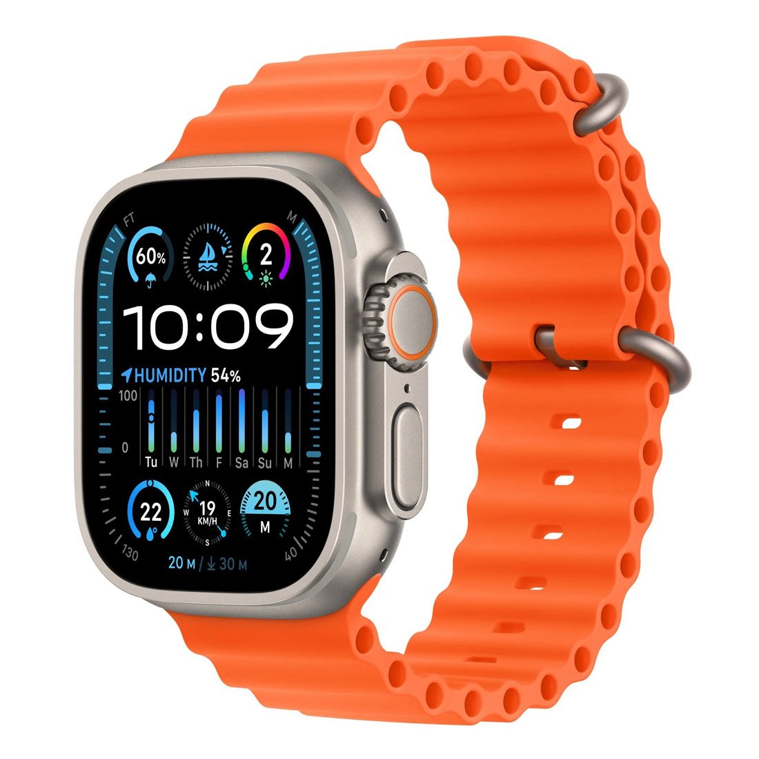 Apple Watch Ultra 2 49mm Titanium Case GPS + Cellular Orange Ocean Band