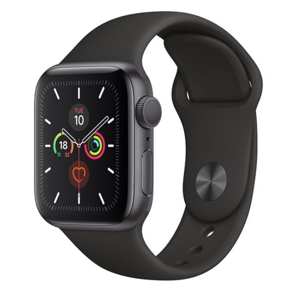 Apple Watch 44mm S5 (Cellular) - Space Grey Al Case w/ Black Sport Band [Refurbished] - Working