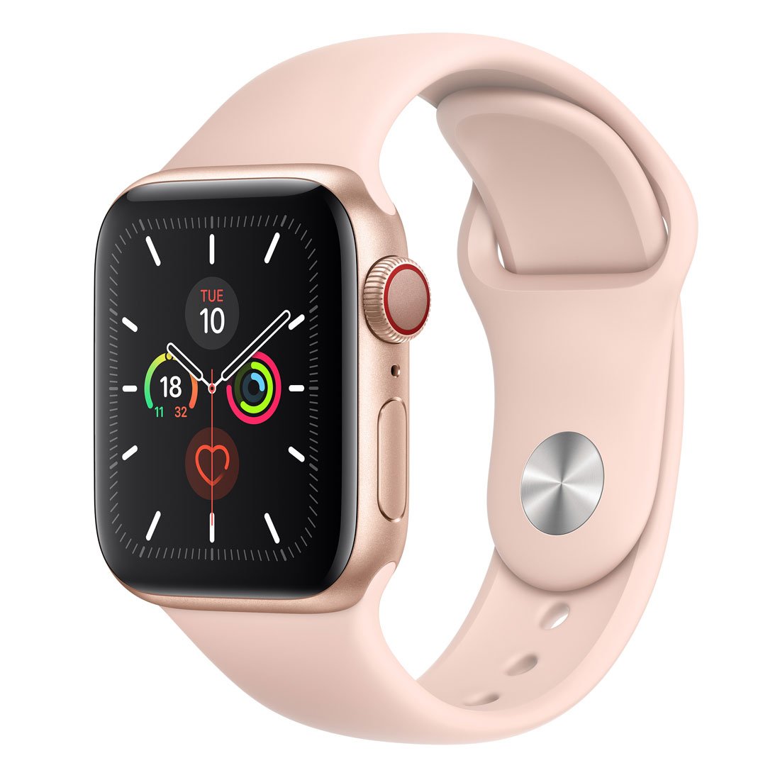 Apple Watch 40mm S5 (Cellular) - Gold Al Case w/ Pink Sand Sport Band [Refurbished] - Excellent